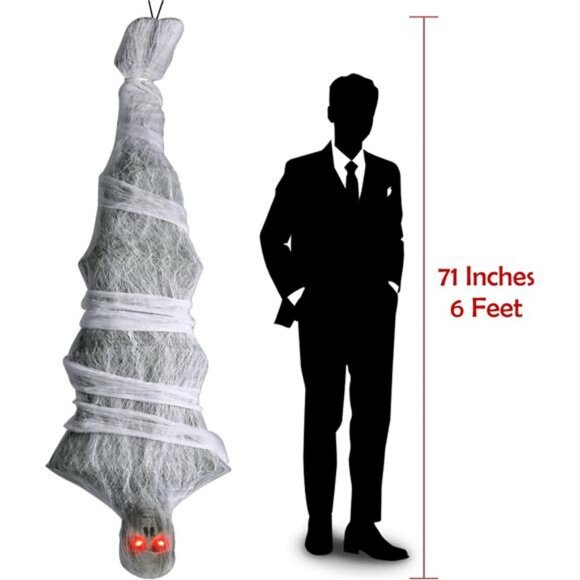 72 Inch Halloween Decorations Cocoon Corpse, Scary Hanging Cocoon Corpse Props - Picture 2 of 8